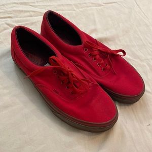 Red Vans Sneakers Size 10 Mens